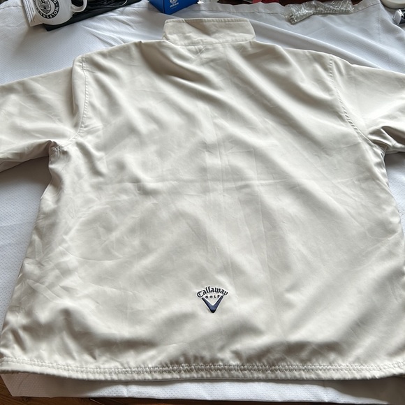 Callaway Golf Brushed Microfibre Short Sleeve 1/2 Zip Pullover Shirt Y2K - Picture 6 of 6